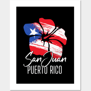 San Juan Puerto Rico Puerto Rican Pride Flag Amapola Posters and Art